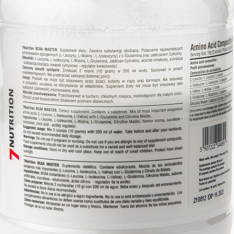 BCAA 7Nutrition Master 500 g Orange 2