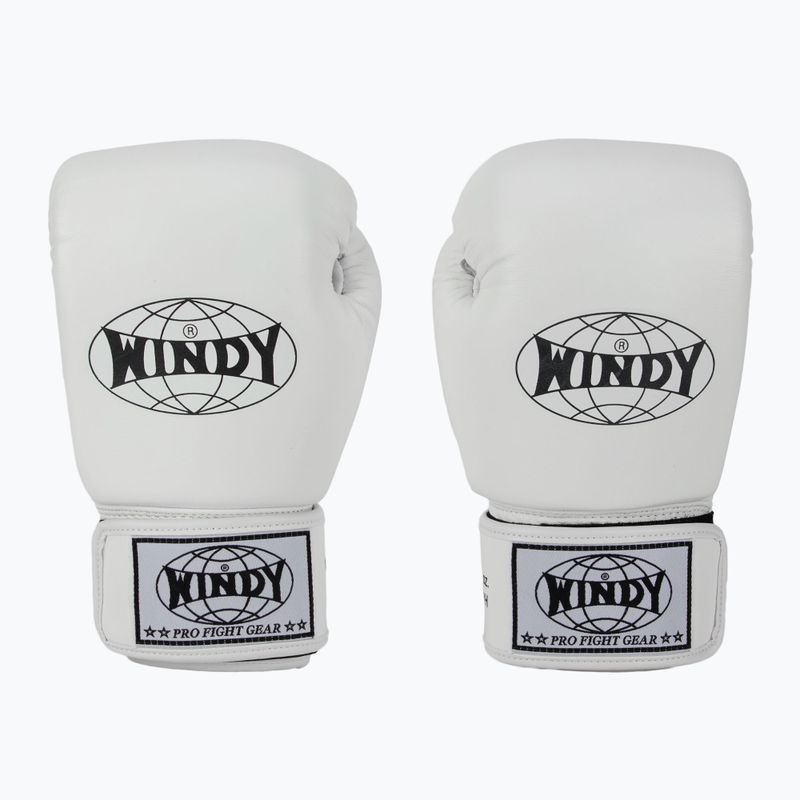 Rękawice bokserskie WINDY Classic Genuine Leather white 2