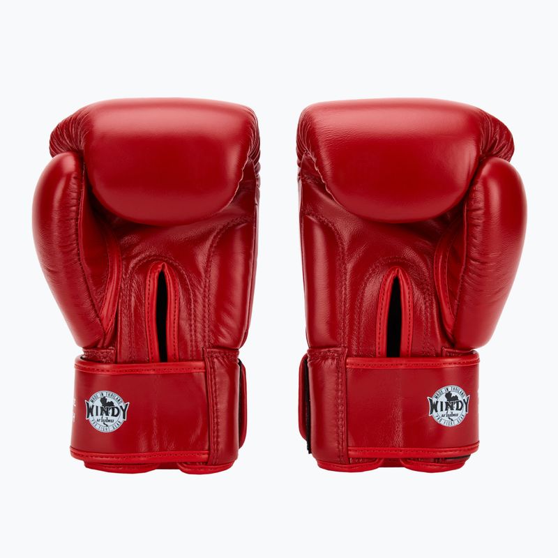 Rękawice bokserskie WINDY Classic Genuine Leather red 3