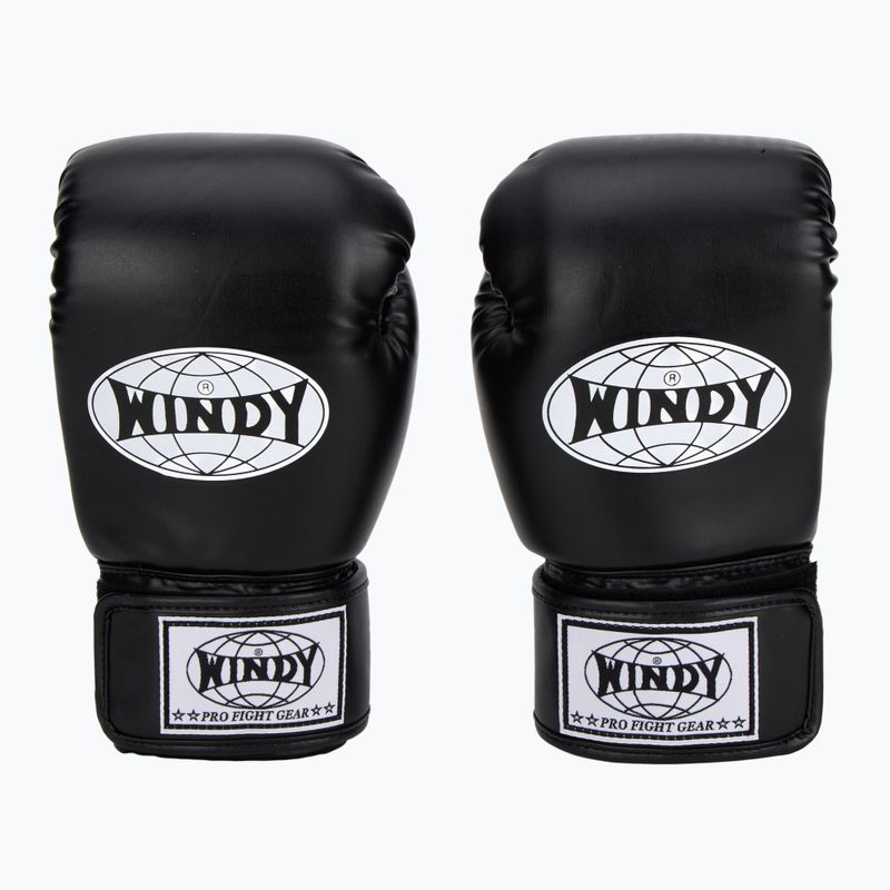 Rękawice bokserskie WINDY Classic Synthetic Leather black 2