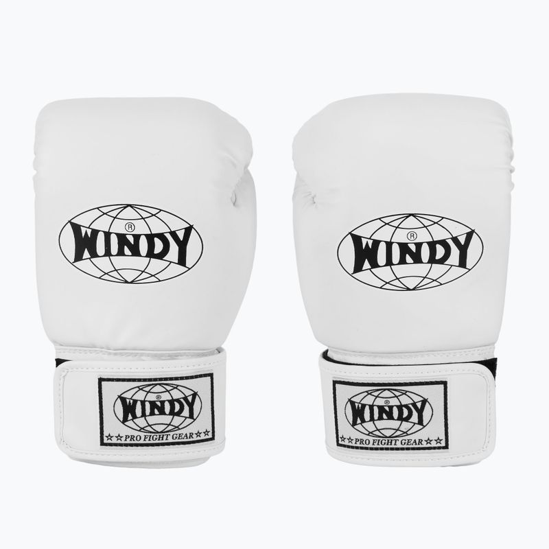 Rękawice bokserskie WINDY Classic Synthetic Leather white 2