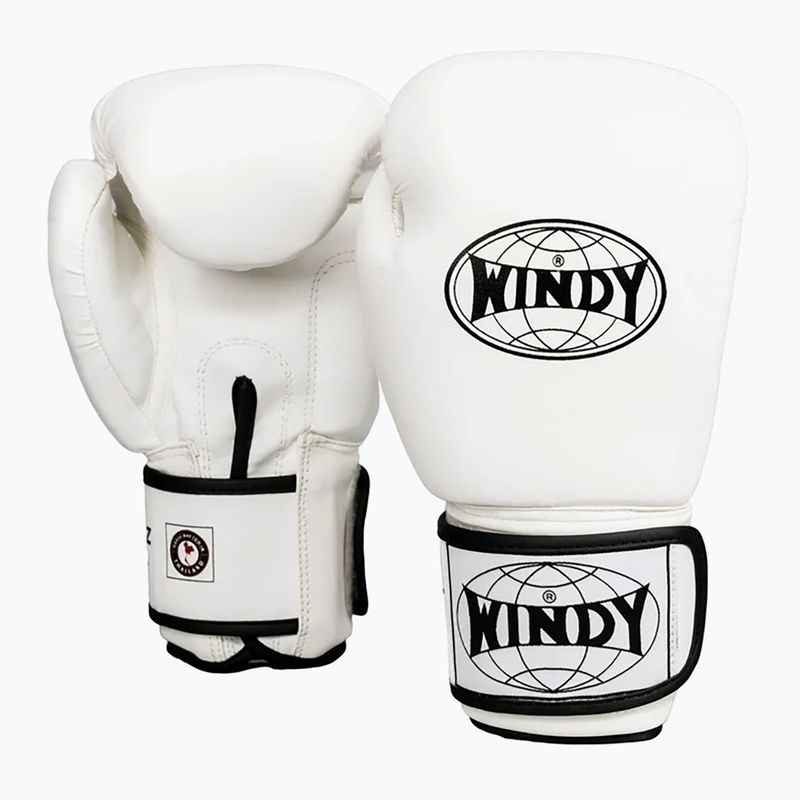 Rękawice bokserskie WINDY Classic Synthetic Leather white 7