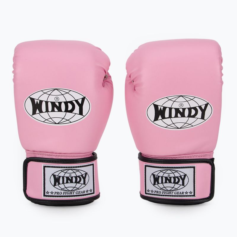 Rękawice bokserskie WINDY Classic Synthetic Leather pink 2
