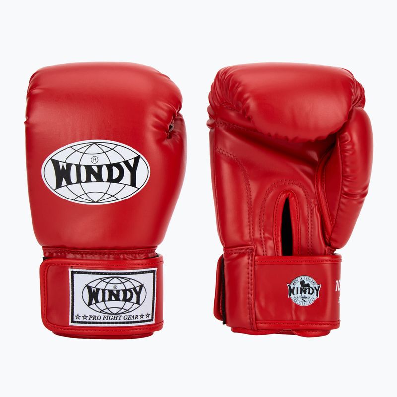 Rękawice bokserskie WINDY Classic Synthetic Leather red
