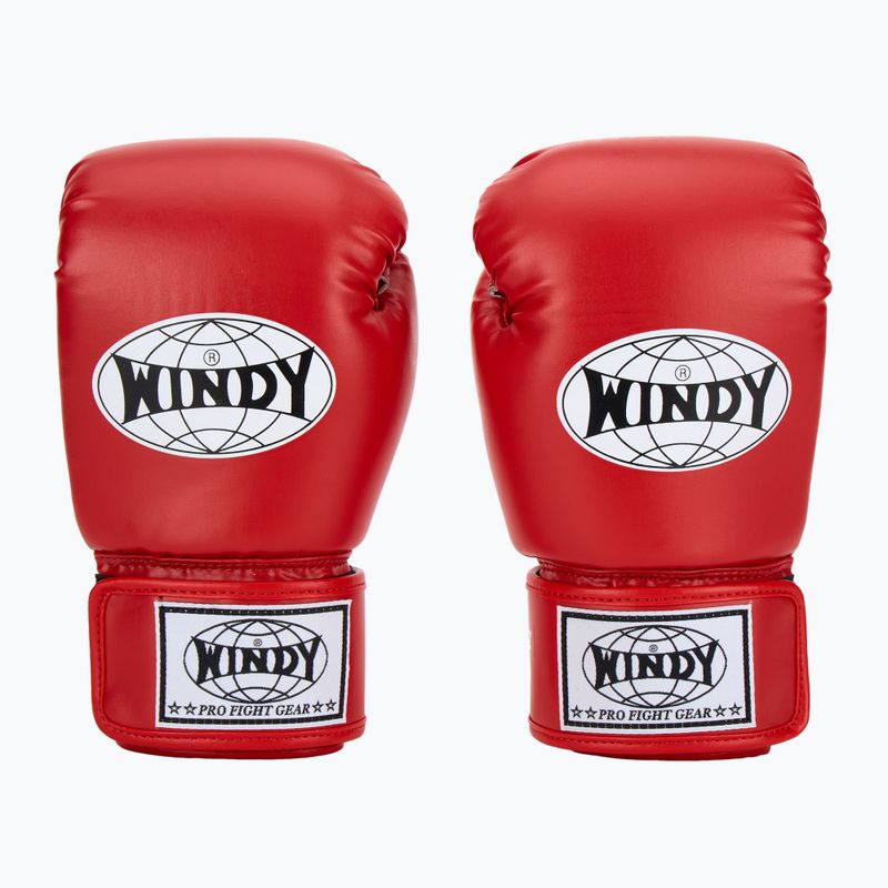 Rękawice bokserskie WINDY Classic Synthetic Leather red 2