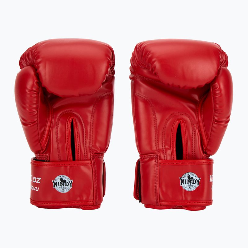 Rękawice bokserskie WINDY Classic Synthetic Leather red 3