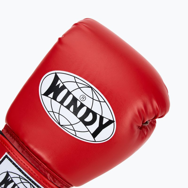 Rękawice bokserskie WINDY Classic Synthetic Leather red 5