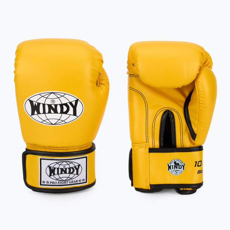 Rękawice bokserskie WINDY Classic Synthetic Leather yellow