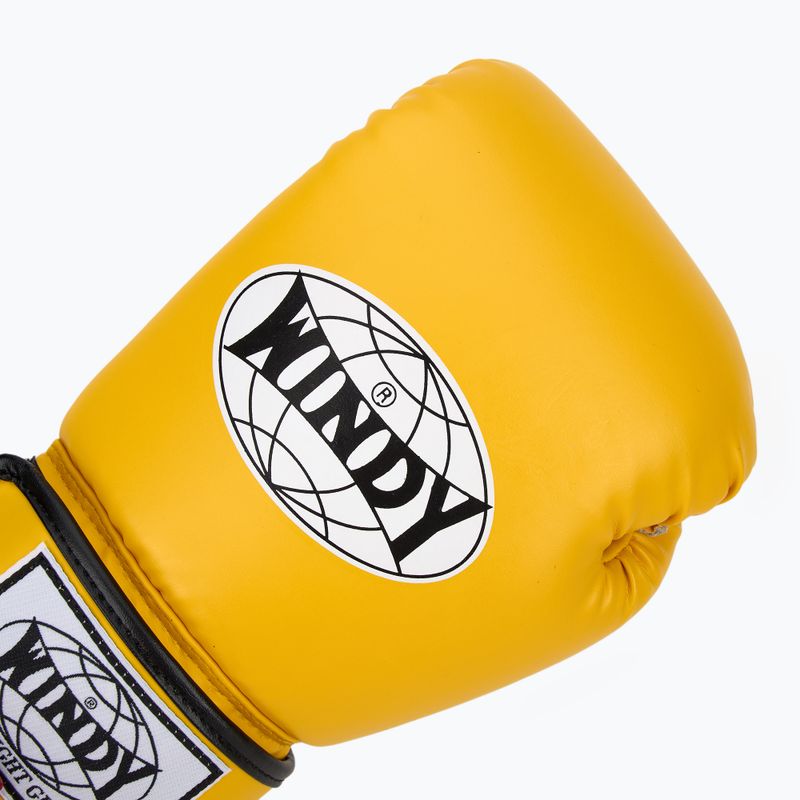 Rękawice bokserskie WINDY Classic Synthetic Leather yellow 5