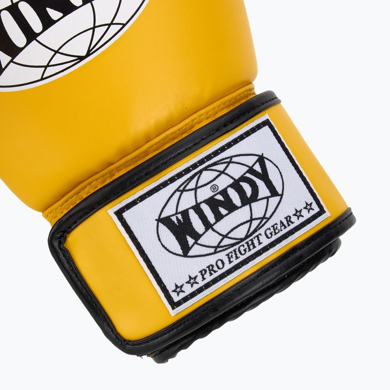 Rękawice bokserskie WINDY Classic Synthetic Leather yellow 6
