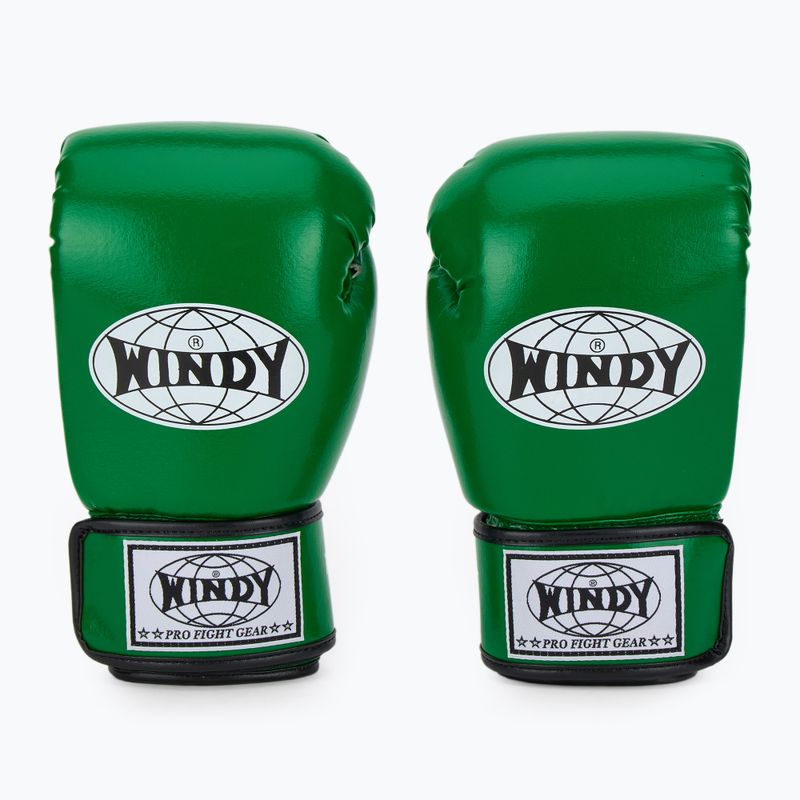 Rękawice bokserskie WINDY Classic Synthetic Leather green 2
