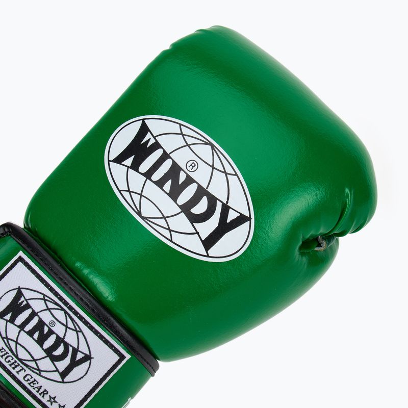 Rękawice bokserskie WINDY Classic Synthetic Leather green 5