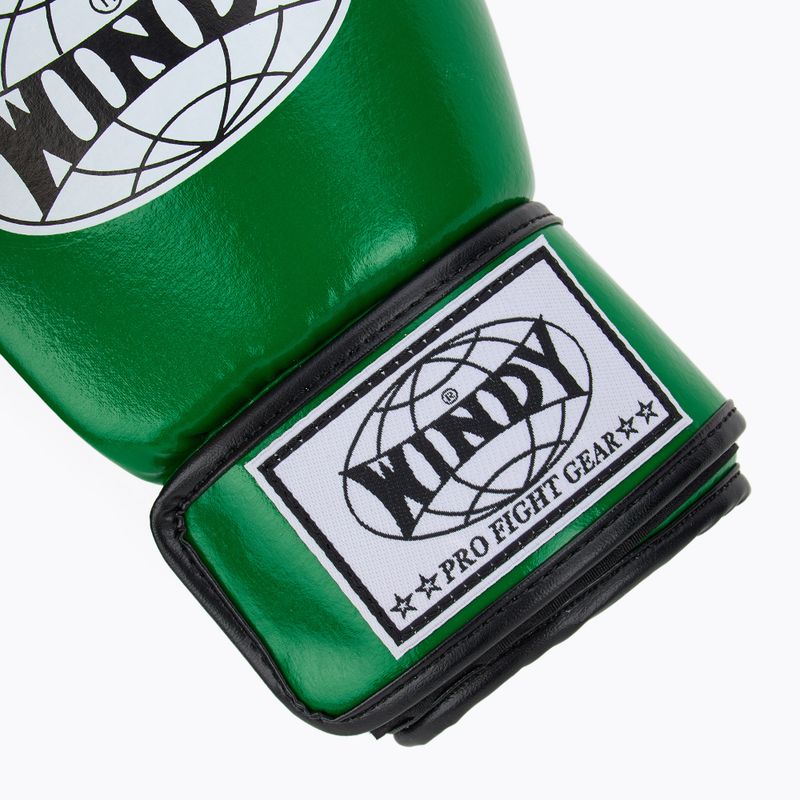 Rękawice bokserskie WINDY Classic Synthetic Leather green 6