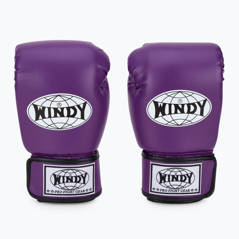 Rękawice bokserskie WINDY Classic Synthetic Leather purple 2
