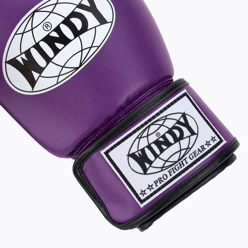 Rękawice bokserskie WINDY Classic Synthetic Leather purple 6