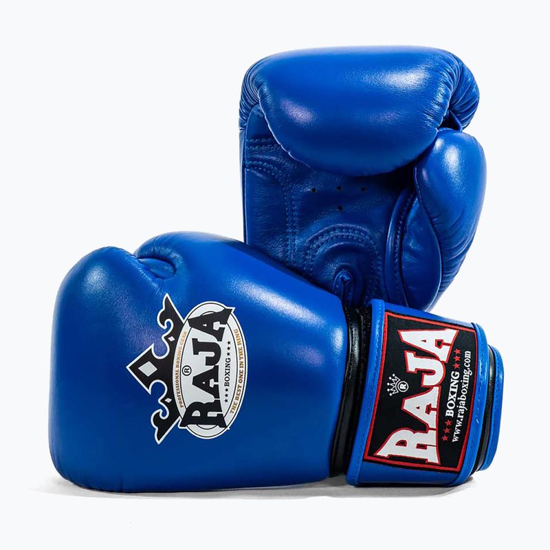 Rękawice bokserskie RAJA BOXING Single Standard Genuine Leather blue 3