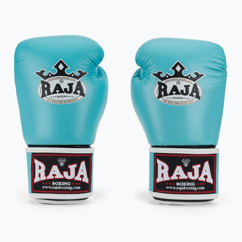 Rękawice bokserskie RAJA BOXING Single Standard Genuine Leather light blue 2