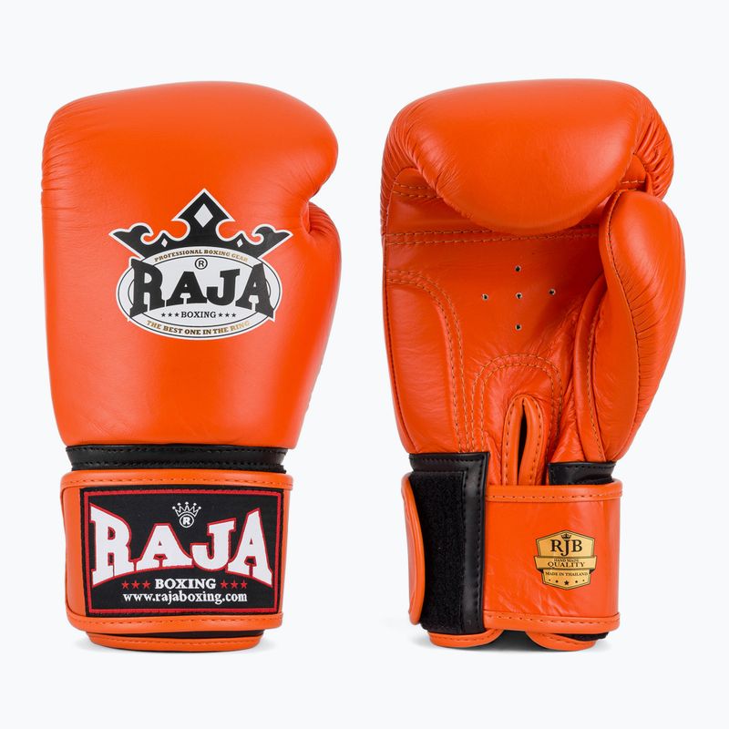 Rękawice bokserskie RAJA BOXING Single Standard Genuine Leather orange