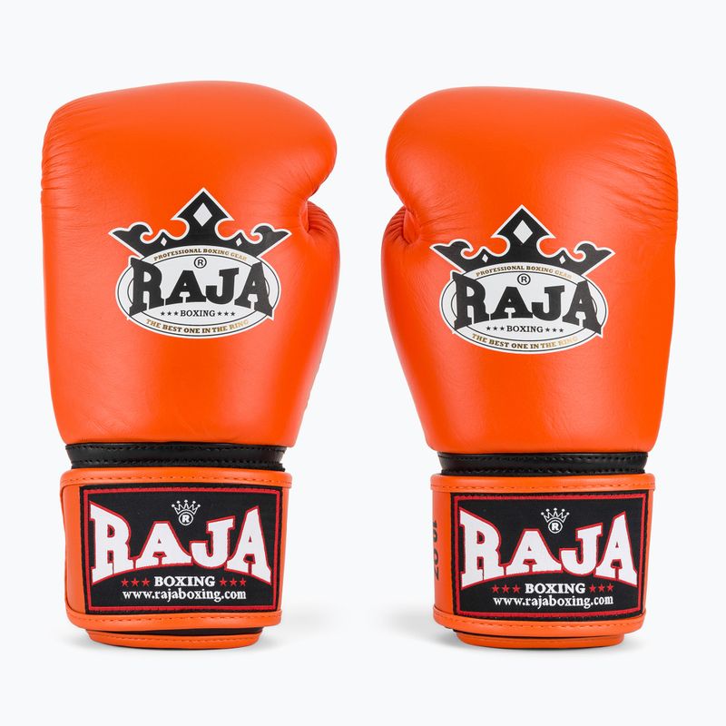 Rękawice bokserskie RAJA BOXING Single Standard Genuine Leather orange 2