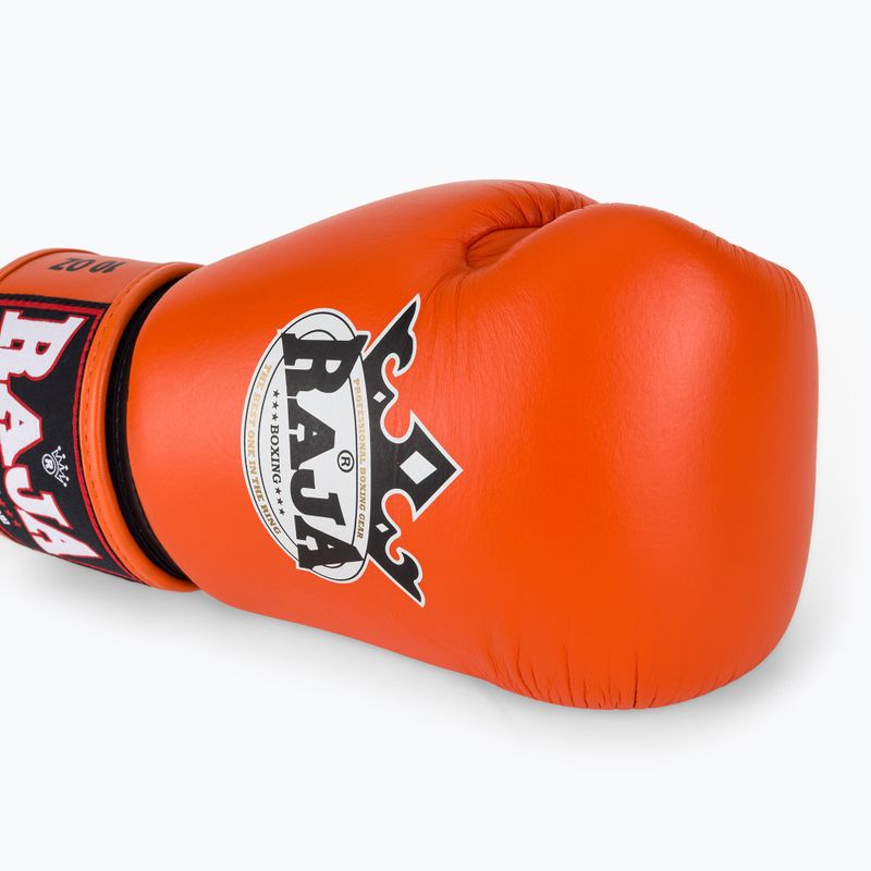 Rękawice bokserskie RAJA BOXING Single Standard Genuine Leather orange 5