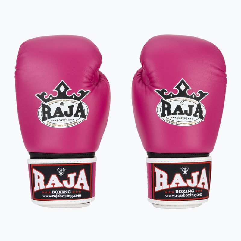 Rękawice bokserskie RAJA BOXING Single Standard Genuine Leather pink 2