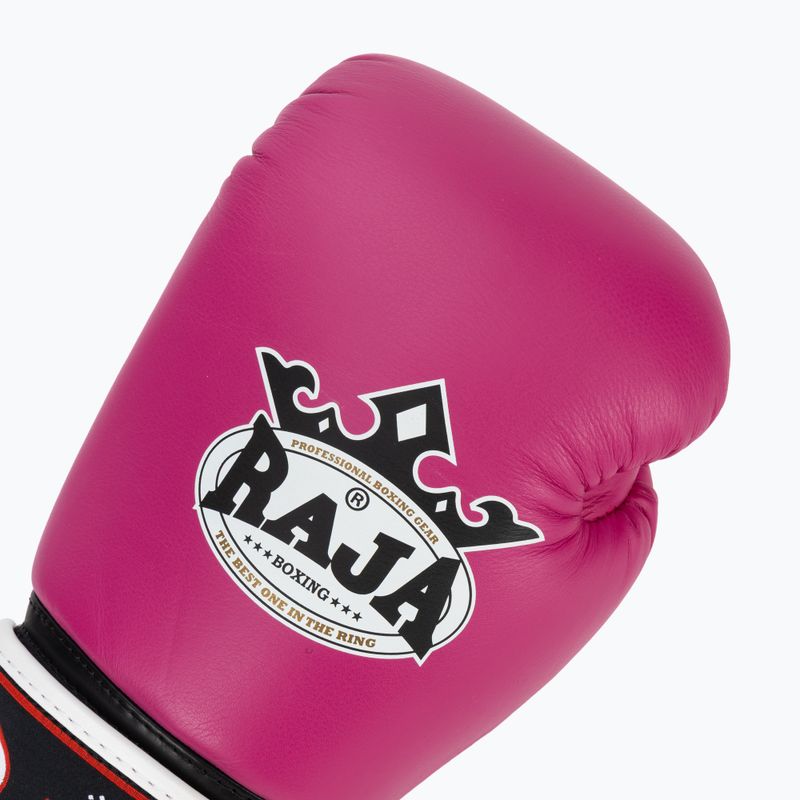 Rękawice bokserskie RAJA BOXING Single Standard Genuine Leather pink 5