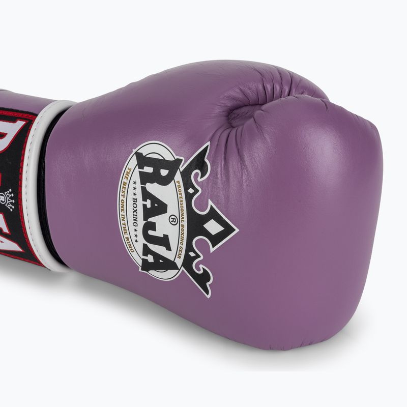 Rękawice bokserskie RAJA BOXING Single Standard Genuine Leather purple 5