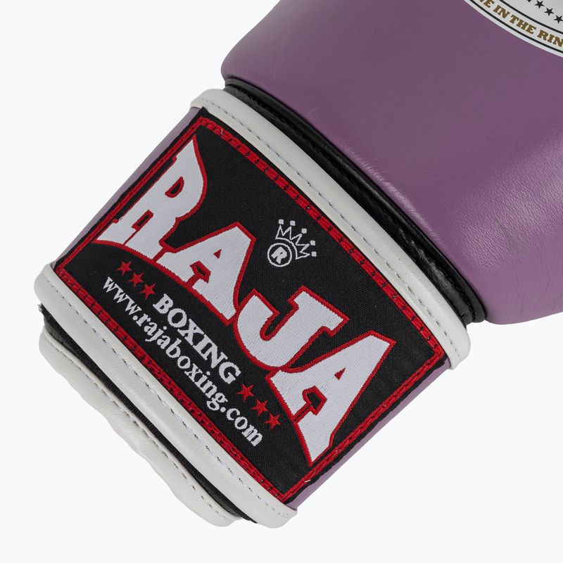 Rękawice bokserskie RAJA BOXING Single Standard Genuine Leather purple 6