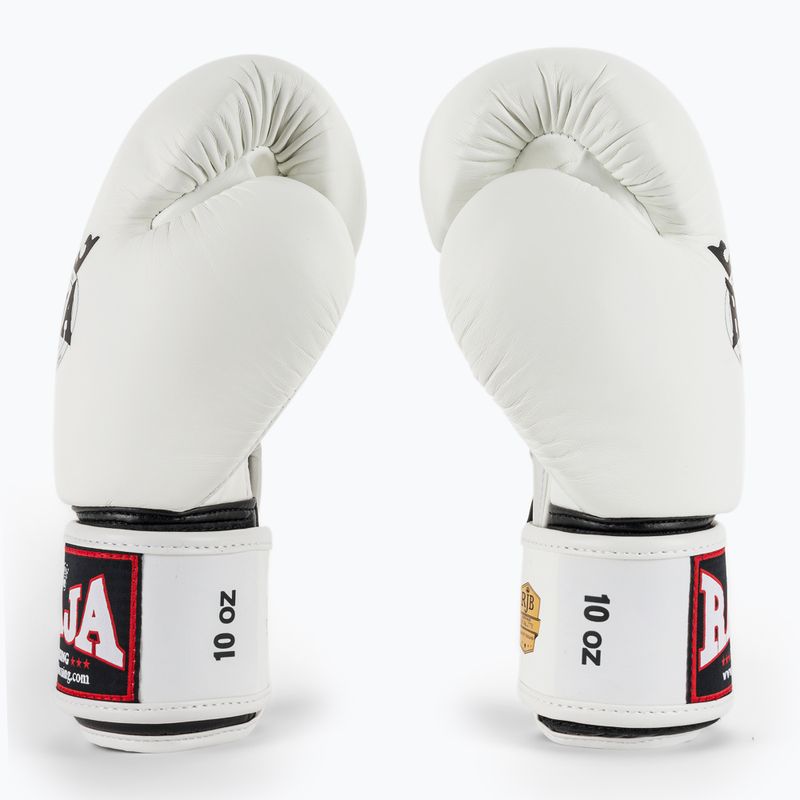 Rękawice bokserskie RAJA BOXING Single Standard Genuine Leather white 4