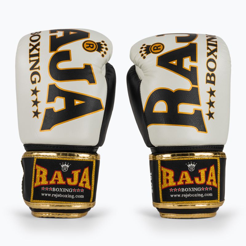 Rękawice bokserskie RAJA BOXING Origin Standard Genuine Leather white 2