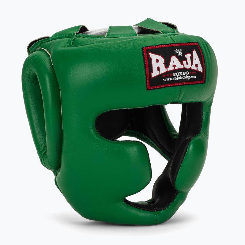Kask bokserski RAJA BOXING Genuine Leather green