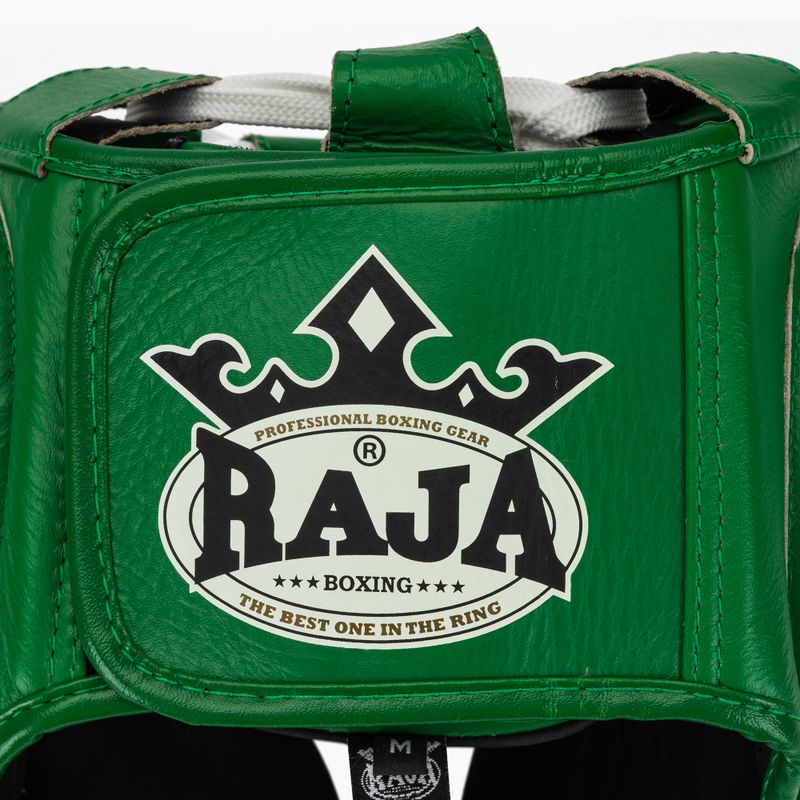 Kask bokserski RAJA BOXING Genuine Leather green 5