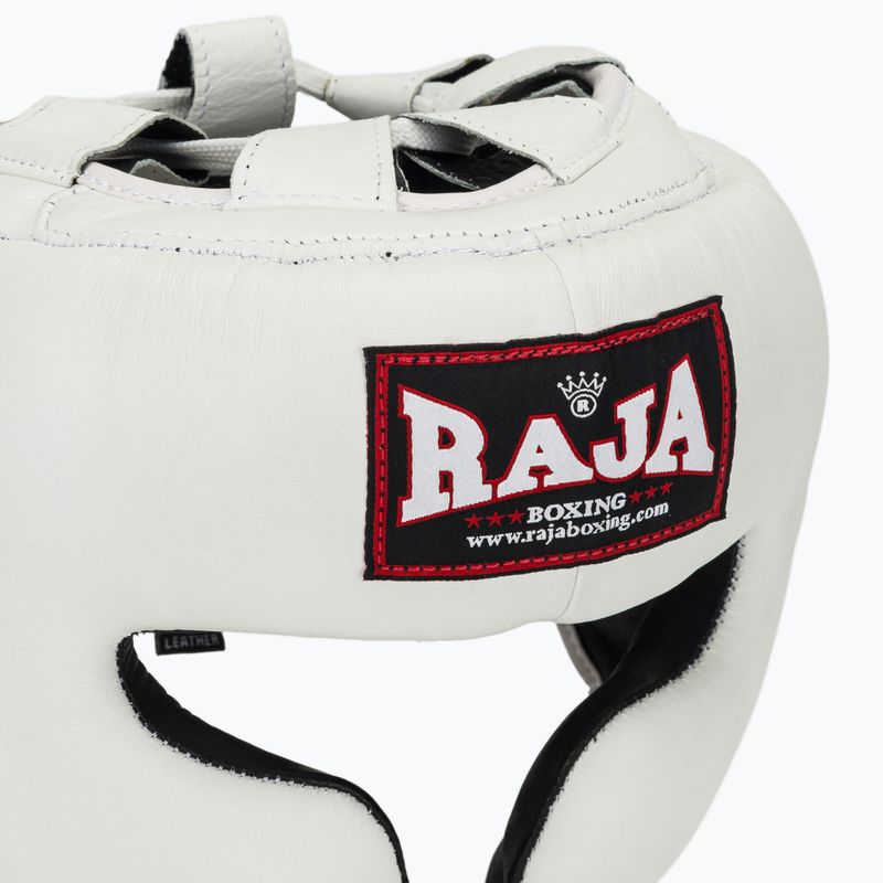 Kask bokserski RAJA BOXING Genuine Leather white 4