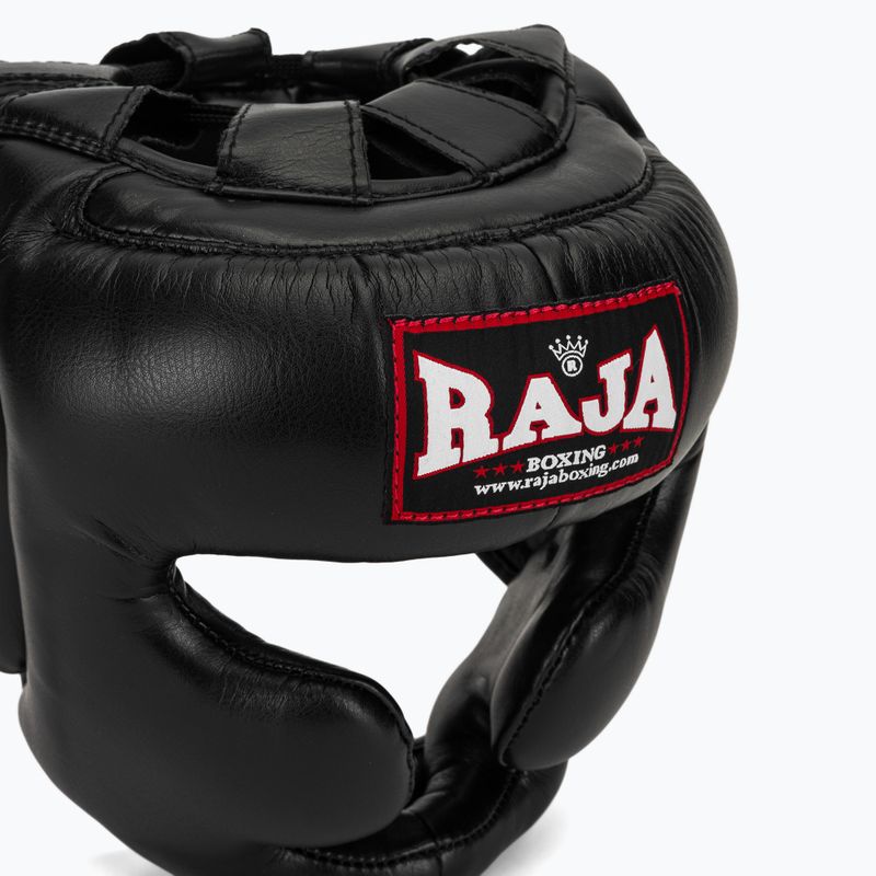 Kask bokserski RAJA BOXING Semi Leather black 4