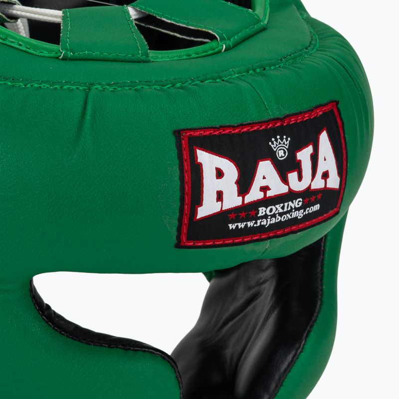 Kask bokserski RAJA BOXING Semi Leather green 4