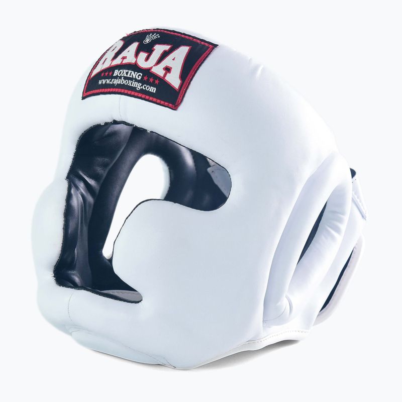 Kask bokserski RAJA BOXING Semi Leather white 2