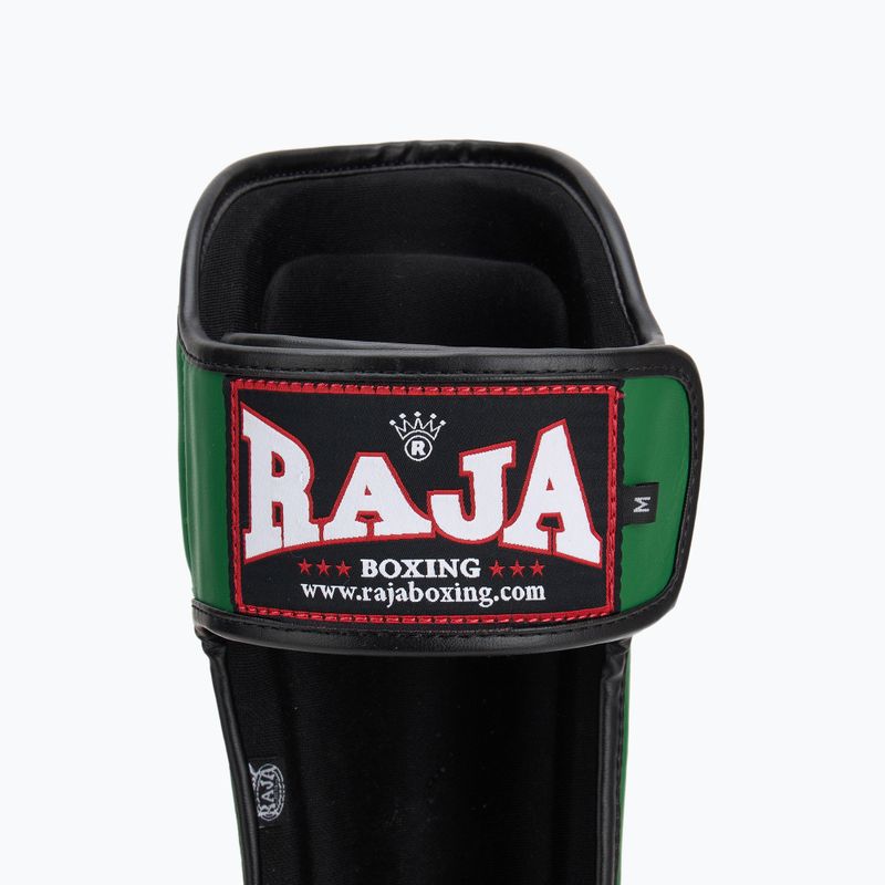 Ochraniacze piszczeli i stóp RAJA BOXING Lightweight Shin Guards Genuine Leather dark green 6