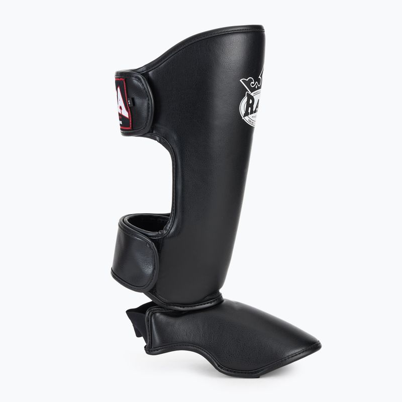 Ochraniacze piszczeli i stóp RAJA BOXING Lightweight Shin Guards Semi Leather black 2