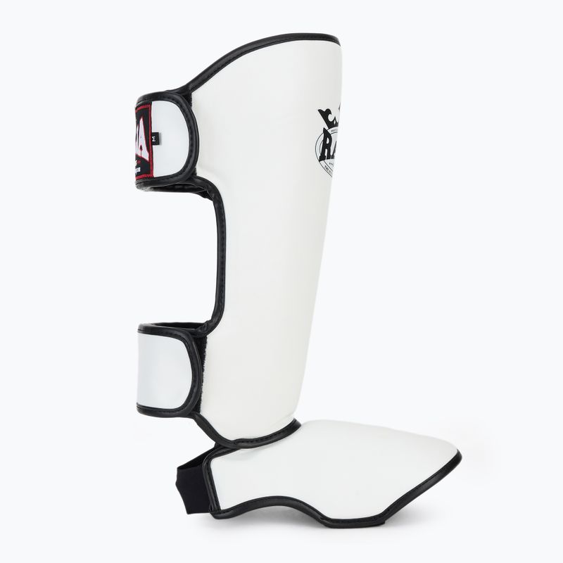 Ochraniacze piszczeli i stóp RAJA BOXING Lightweight Shin Guards Semi Leather white 2