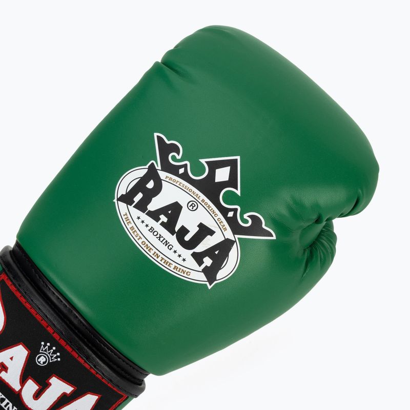 Rękawice bokserskie RAJA BOXING Single Semi Leather green 5