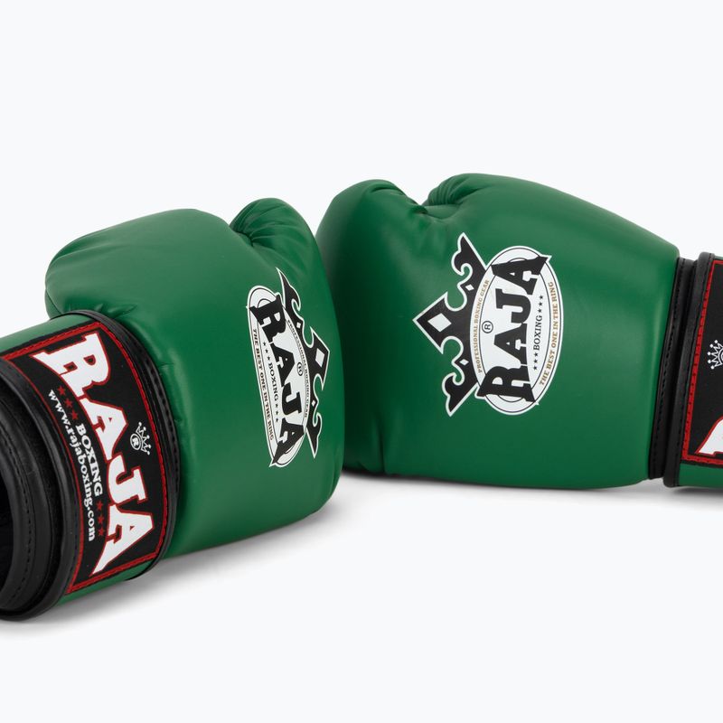 Rękawice bokserskie RAJA BOXING Single Semi Leather green 7