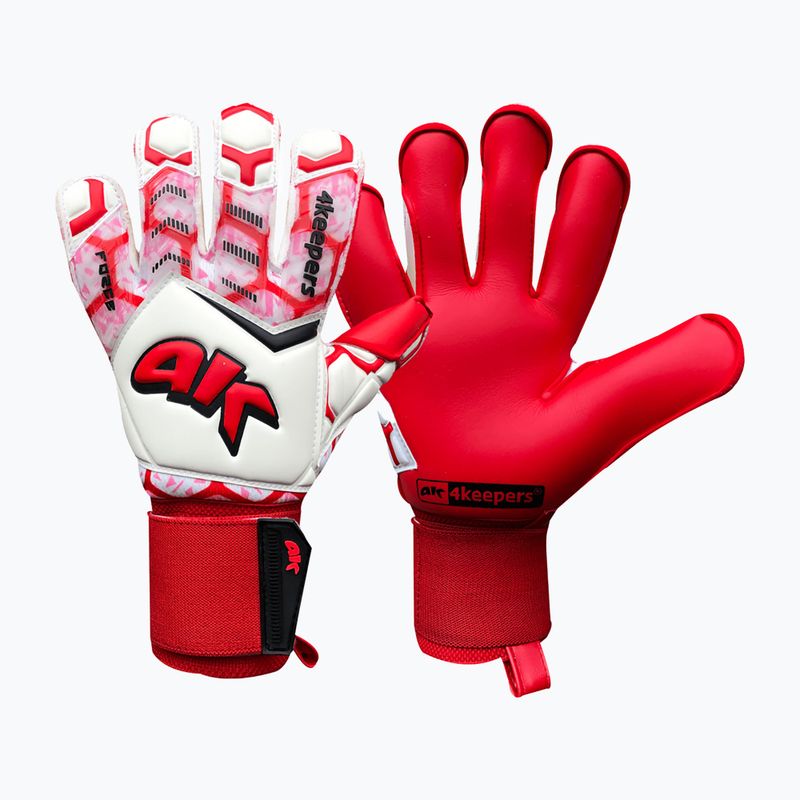 Rękawice bramkarskie 4keepers Force V 4.20 HB biały/czerwony 4