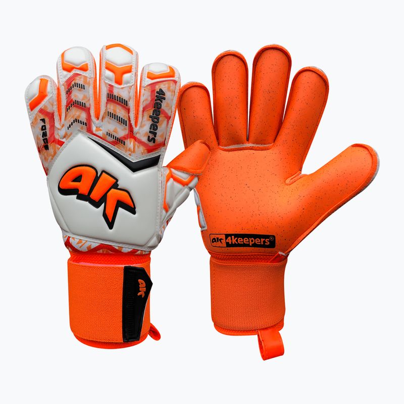 Rękawice bramkarskie dziecięce 4keepers Force V 2.20 RF biały/pomarańczowy 4