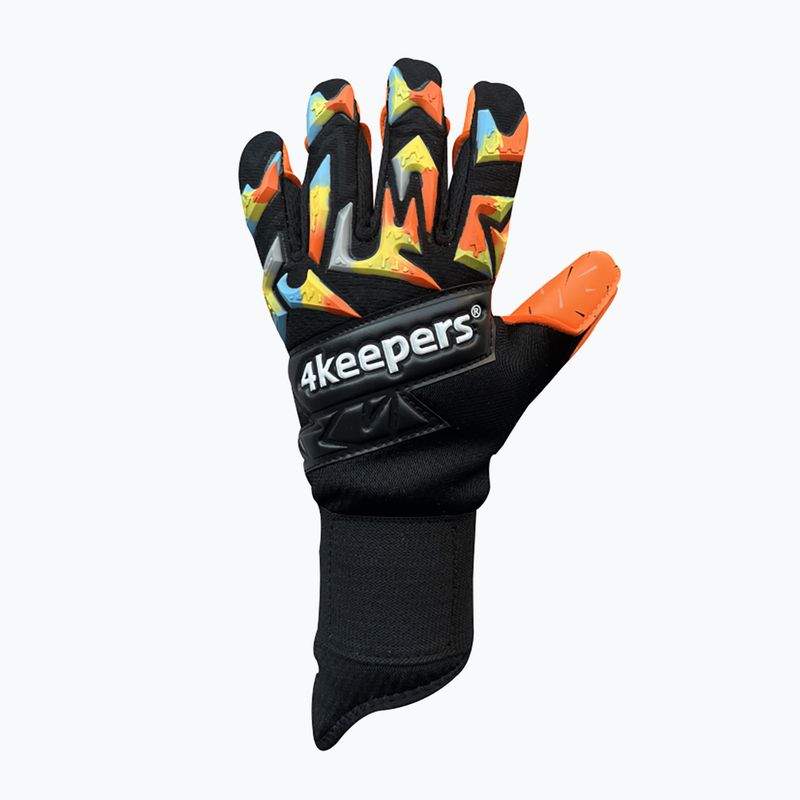 Rękawice bramkarskie dziecięce 4keepers Equip Flame NC Jr czarny/multikolor 4