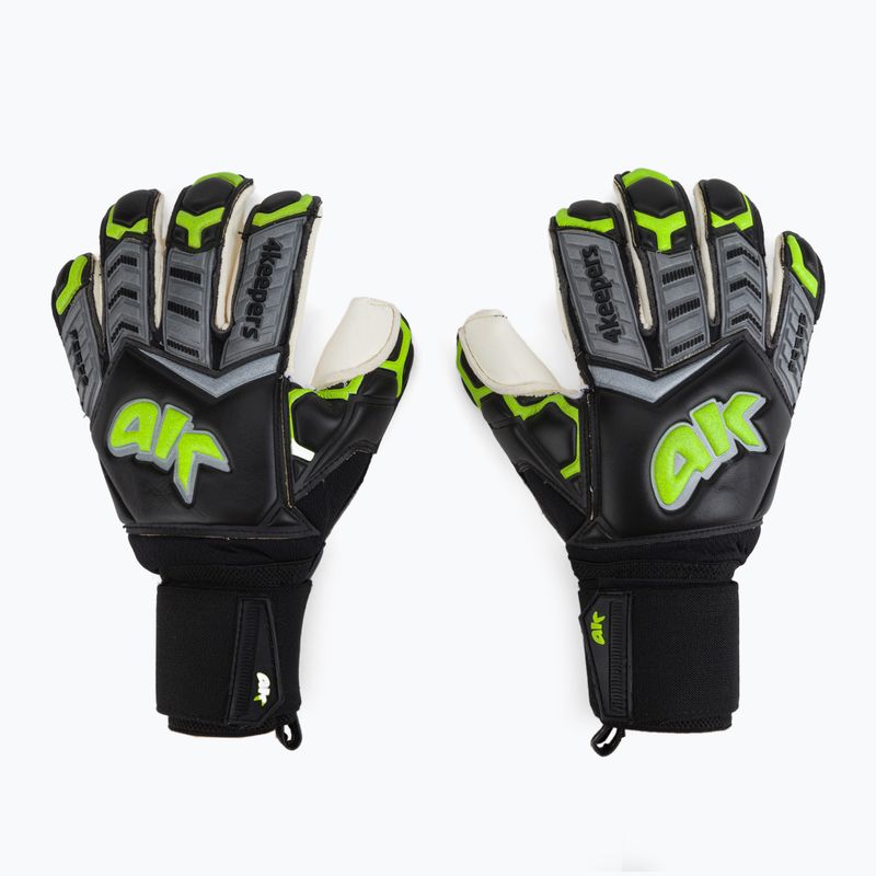 Rękawice bramkarskie 4keepers Force V-1.20 Black Edition RF czarny/biały/żółty