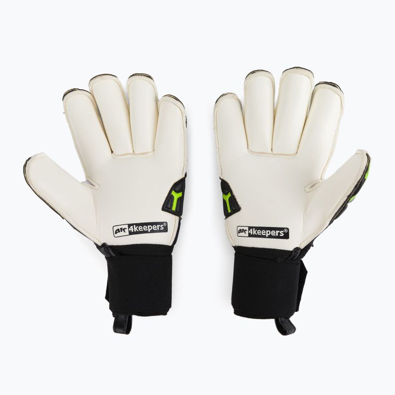 Rękawice bramkarskie 4keepers Force V-1.20 Black Edition RF czarny/biały/żółty 2