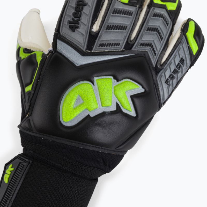 Rękawice bramkarskie 4keepers Force V-1.20 Black Edition RF czarny/biały/żółty 3