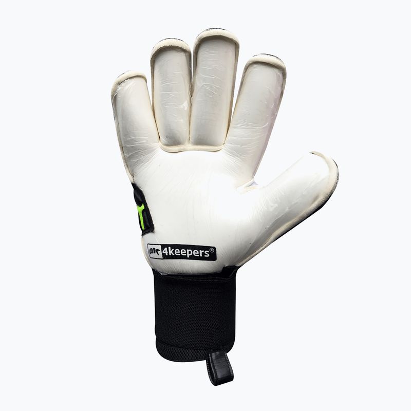 Rękawice bramkarskie 4keepers Force V-1.20 Black Edition RF czarny/biały/żółty 5