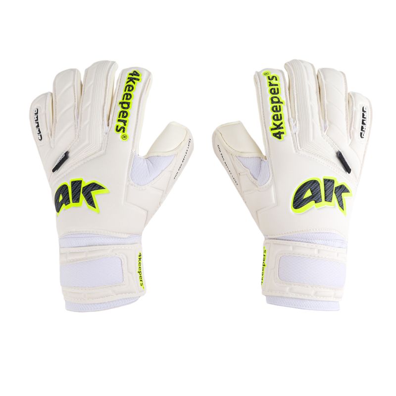 Rękawice bramkarskie 4keepers Champ Carbo V RF biały/żółty