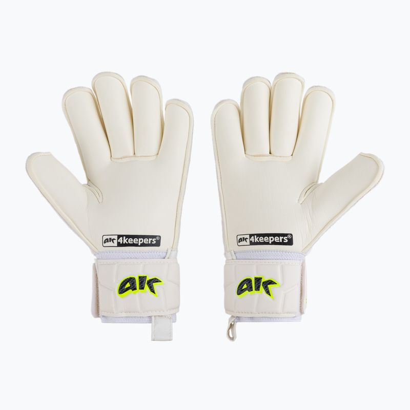 Rękawice bramkarskie 4keepers Champ Carbo V RF biały/żółty 2